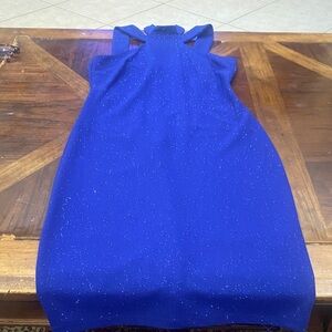 bebe Royal Blue Sparkle Bodycon Dress
